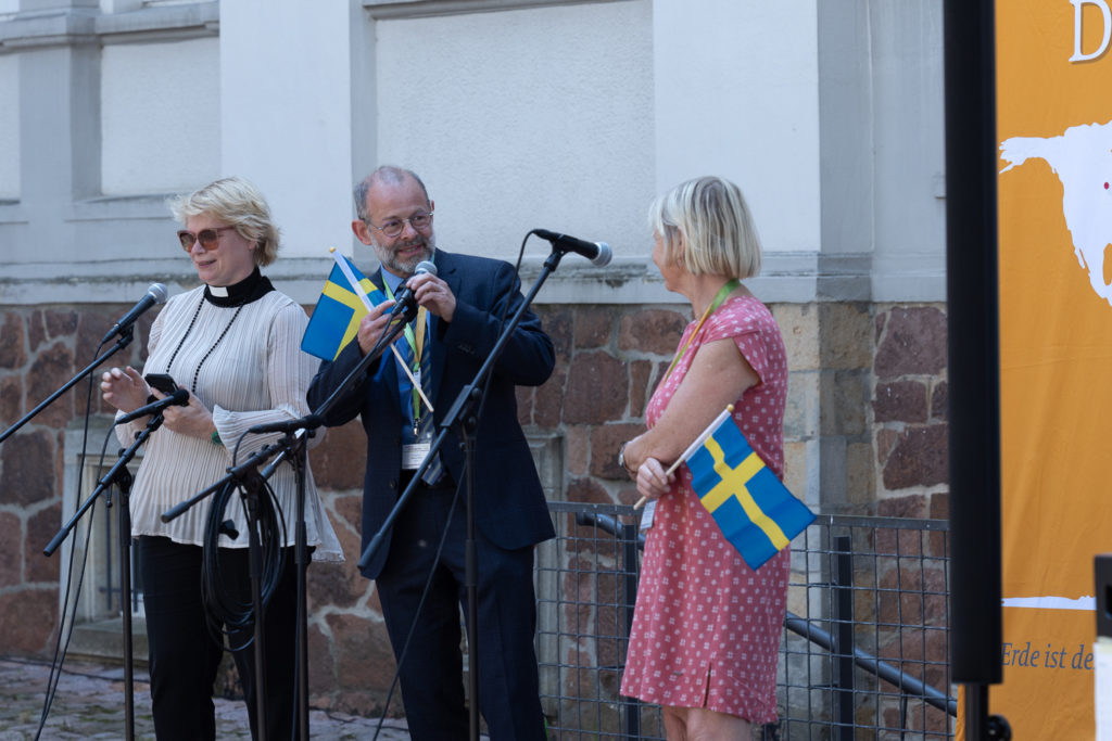 Foto der Schwedischen Gäste bei der Partnerschaftstagung.